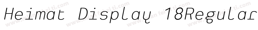 Heimat Display 18Regular字体转换